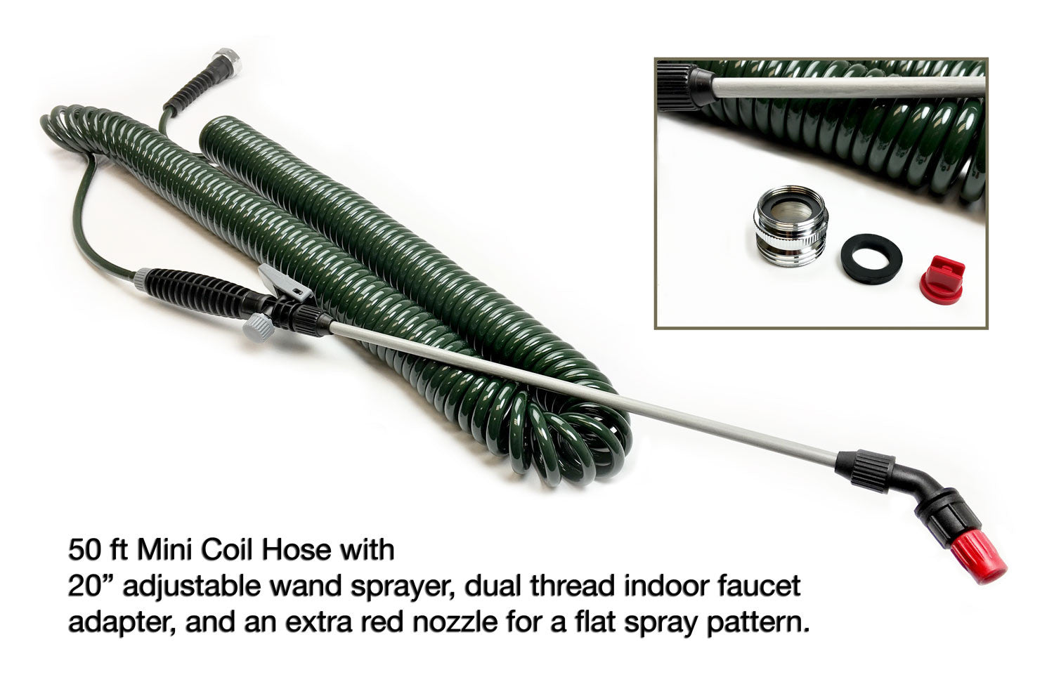 50 Ft Mini Coil Hose (3/16")