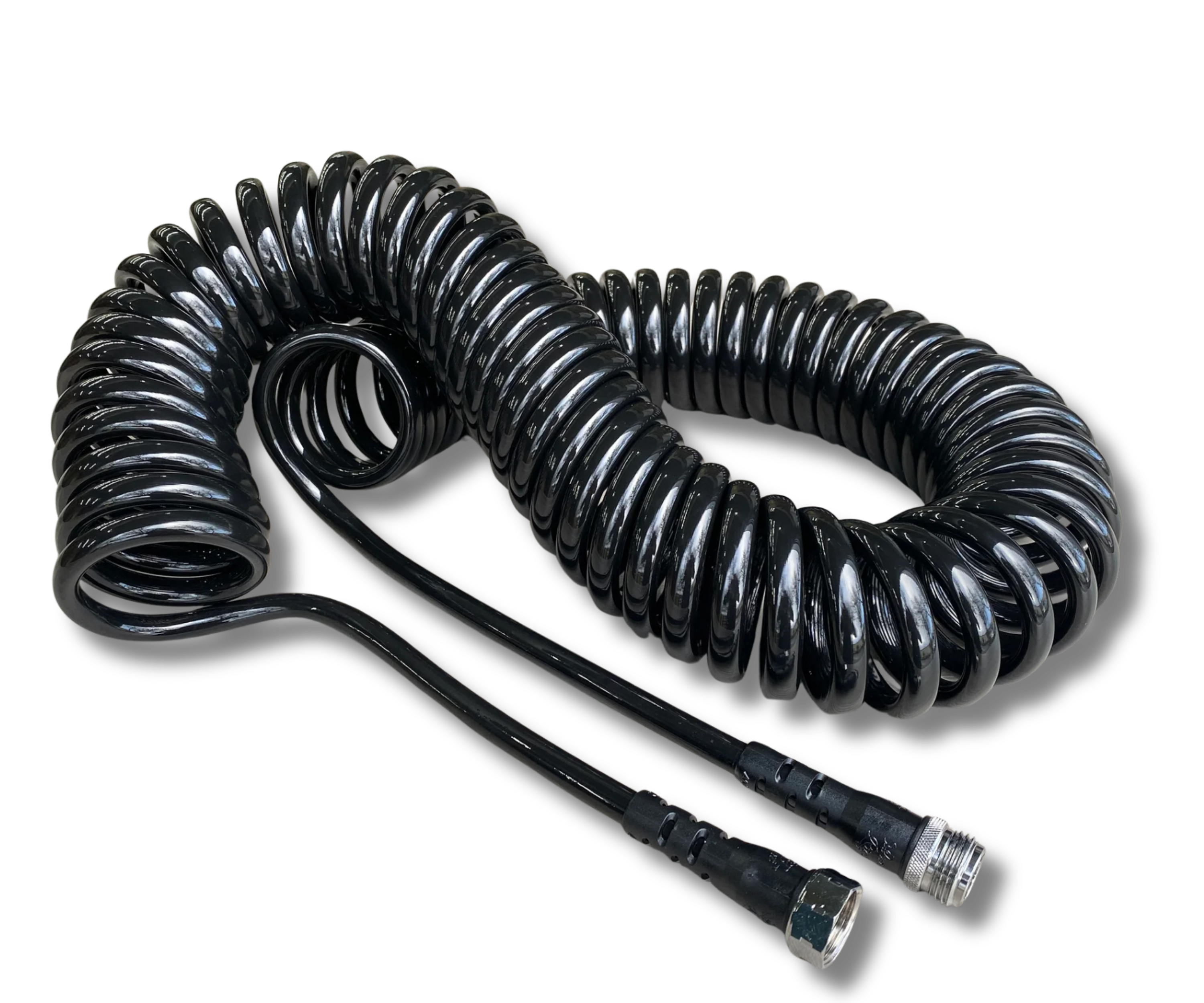 mini coil indoor garden hose with sprayer The Small Space Coil Hose 3/8" (300 Series) – WATER RIGHT
